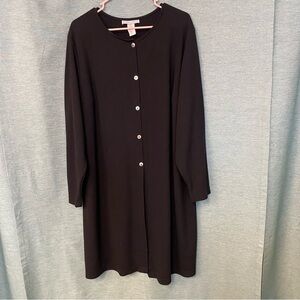Stephanie Andrew’s Black Long Sleeve Sheath Dress with Crew Neck size 1xl